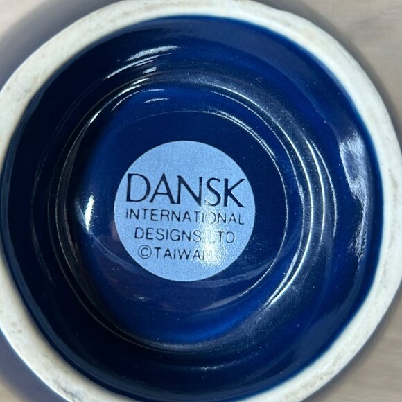 Dansk Blue Ceramic Footed Soup Mug Cup - Picture 7 of 7
